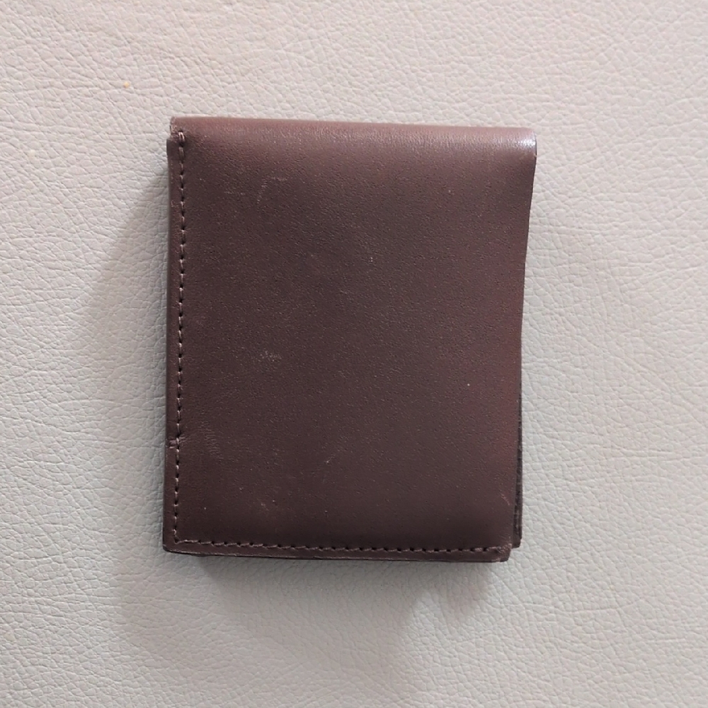 Mango Brown Leather Money Clip Minimalist Design